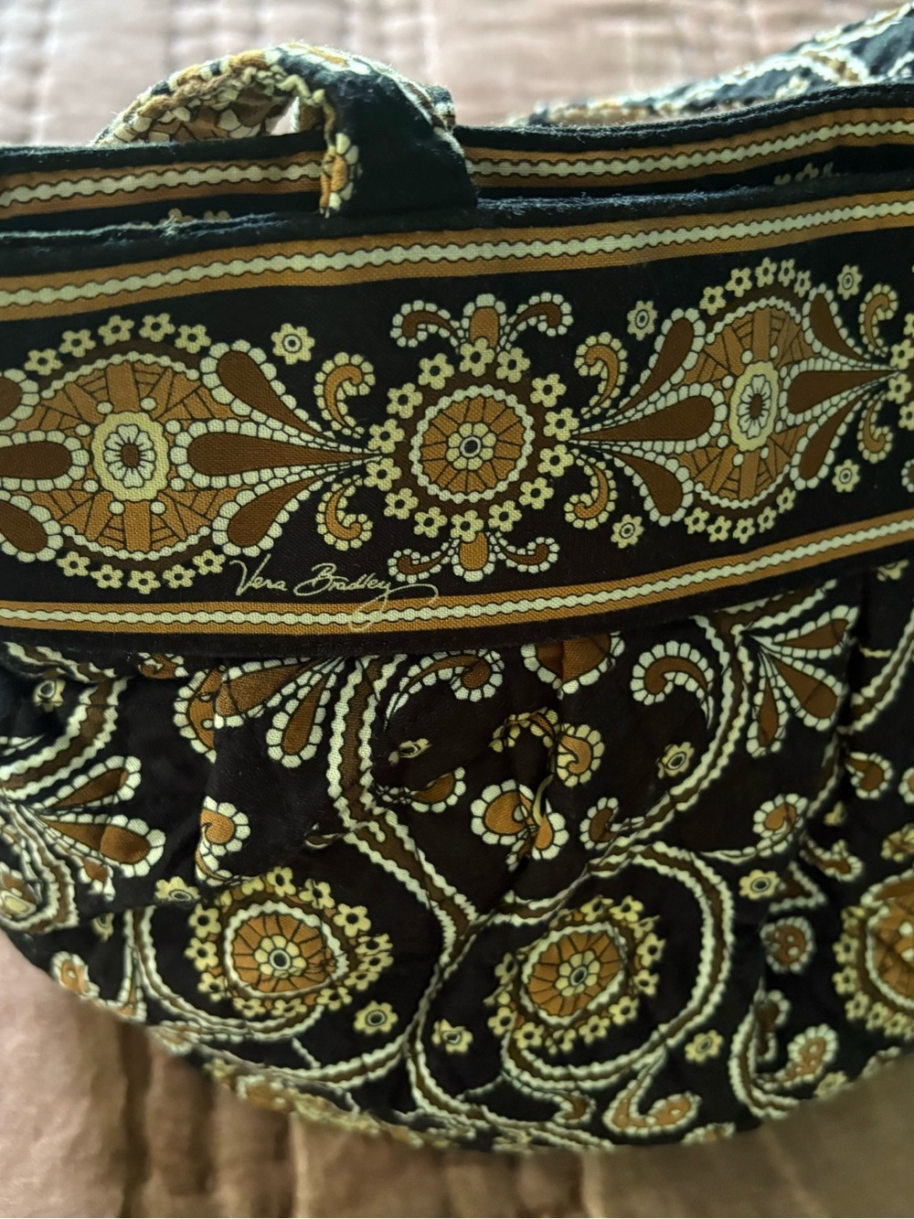 Vera Bradley Morgan handbag in the retired Caffe Latte pattern